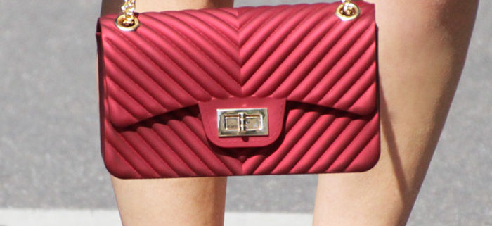 Tasche, Rot, Gliederkette
